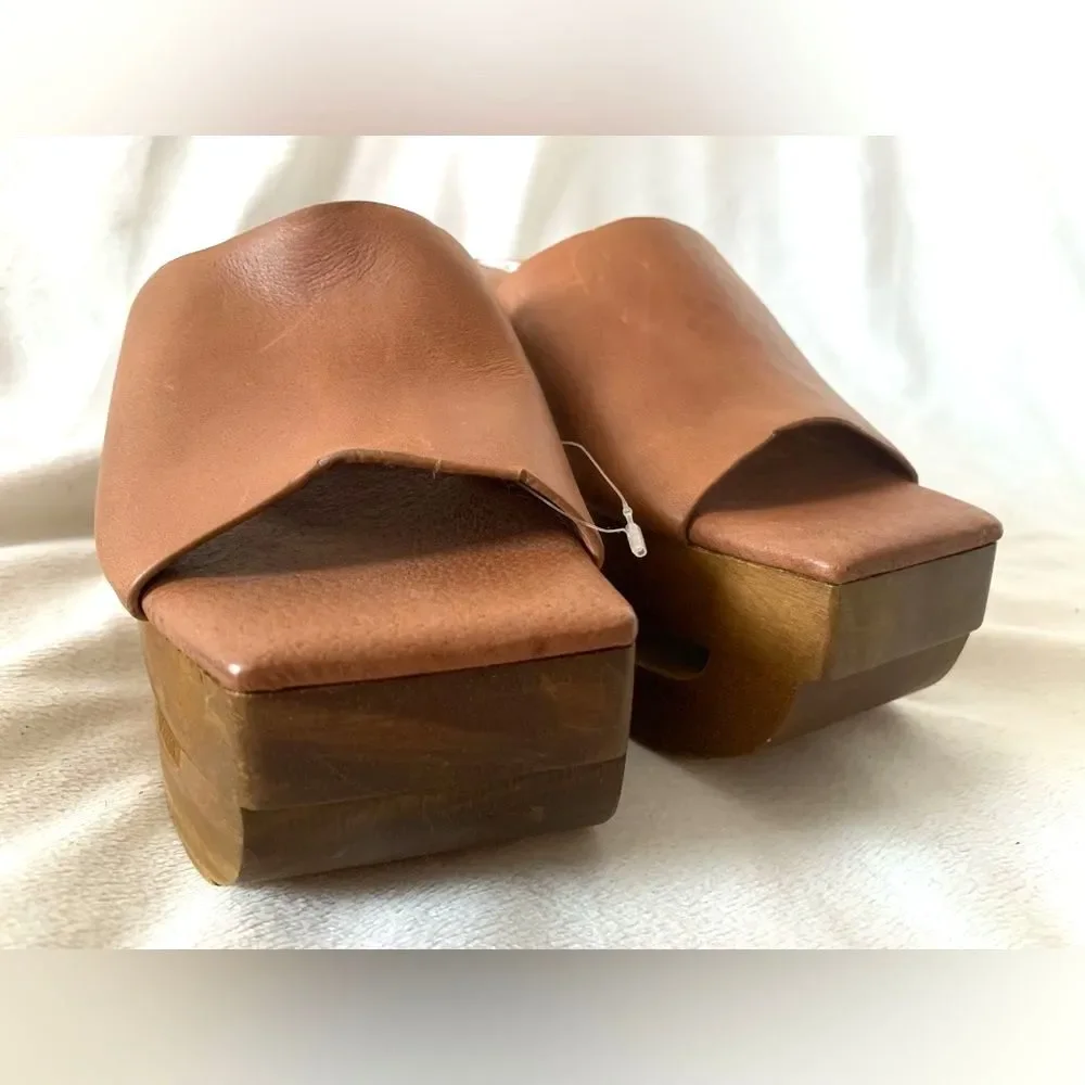 ZIGI Ketrin 90s Chunky Platform Sandals Size 7 Brown Leather Retro Y2K Sandals